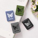 Personalised Birth Butterfly Magnetic Leather Bookmark Clip with Name Reading Stationery Supplies Birthday Gift for Women Bookworms