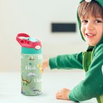 Personalised Watercolour Animal Series 12oz Kid Water Bottle with Name Birthday Christmas Gift for Girls Boys