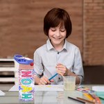 Personalised Bright Rainbow Name 12oz Kid Water Bottle with Silicone Straw and Spill-Proof Lid Back to School Outdoor Accessories Gift for Kids