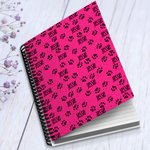 Spersonalizowany notatnik spiralny Cute Paw A5 120 stron z imieniem Śliczny fantazyjny prezent urodzinowy dla miłośnika zwierząt