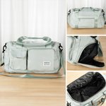 Personalised Cheerleader Silhouette Multi-compartment Large Travel Bag with Name and Shoulder Strap Birthday Cheerleading Gift for Women Girls
