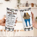 Personalisierte wegen dir ich lachen ein wenig härter stilvolle 20 oz Edelstahl Becher mit Namen Geburtstag Geschenk für Besties Schwestern