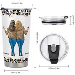 Personalisierte wegen dir ich lachen ein wenig härter stilvolle 20 oz Edelstahl Becher mit Namen Geburtstag Geschenk für Besties Schwestern