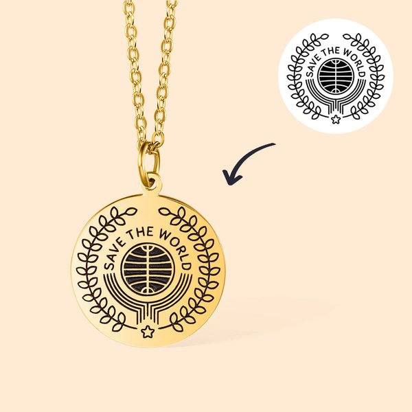 Personalized Engraved College High School Logo Disc Pendant Necklace Anniversary Graduation Back to School Gift for Graduate Student