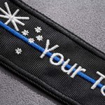 Personalized Embroidered Australia Flag Line Keychain with Text Birthday Appreciation Gift for Police Firefighter Military