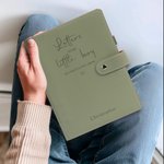 Personalized As I Watch You Grow Leather Journal Notebook Name with Hidden Buckle Pen Slot Baby Shower Mother's Day Father's Day Gift for Dad Mom