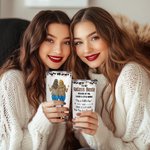 Personalisierte wegen dir ich lachen ein wenig härter stilvolle 20 oz Edelstahl Becher mit Namen Geburtstag Geschenk für Besties Schwestern