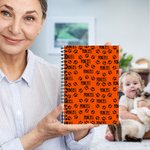 Spersonalizowany notatnik spiralny Cute Paw A5 120 stron z imieniem Śliczny fantazyjny prezent urodzinowy dla miłośnika zwierząt