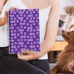 Spersonalizowany notatnik spiralny Cute Paw A5 120 stron z imieniem Śliczny fantazyjny prezent urodzinowy dla miłośnika zwierząt