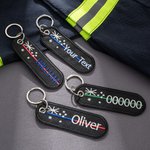 Personalized Embroidered Australia Flag Line Keychain with Text Birthday Appreciation Gift for Police Firefighter Military