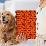 Spersonalizowany notatnik spiralny Cute Paw A5 120 stron z imieniem Śliczny fantazyjny prezent urodzinowy dla miłośnika zwierząt