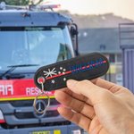 Personalized Embroidered Australia Flag Line Keychain with Text Birthday Appreciation Gift for Police Firefighter Military