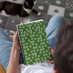 Spersonalizowany notatnik spiralny Cute Paw A5 120 stron z imieniem Śliczny fantazyjny prezent urodzinowy dla miłośnika zwierząt