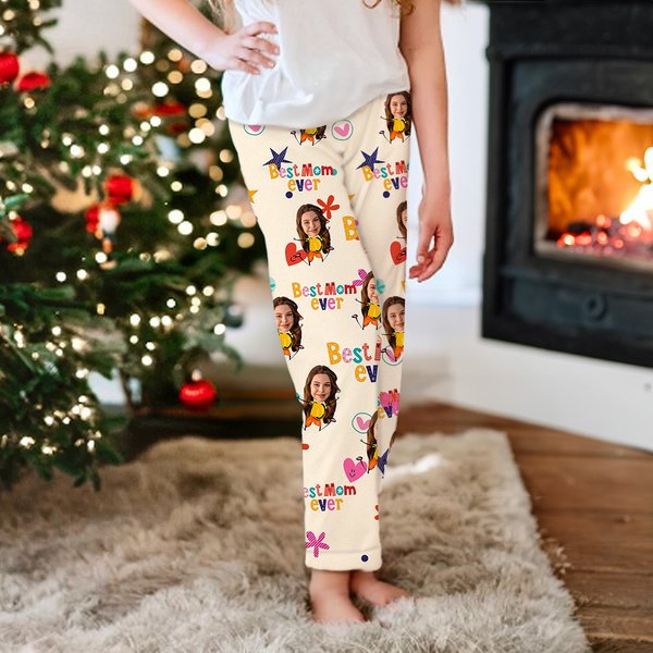 Pantalon de pyjama personnalisé Multicolore Avatar Best Ever 1-12 Photos Enfant Adulte Cadeau d'anniversaire pour la famille