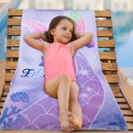 Personalised Glitter Fantasy Mermaid Quick Dry Oversized Microfiber Beach Towel with Name Summer Travel Essential Birthday Gift for Girls