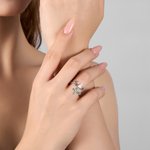 Personalizado Dainty Faith Birthstone Cross Anillo ajustable con nombre Christian Joyería Bautizo Cumpleaños Regalo de Navidad para las mujeres