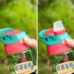 Personlig Stjärnbåge Skolbuss 16 oz Vattenflaska för barn med namn och handtag Silikonsugrör Tillbaka till skolan Födelsedagspresent för pojkar Flickor