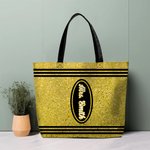 Personalizzato Artificiale Pastello Design Tote Bag con nome Grande capacità Giornata dell'insegnante Regalo di ritorno a scuola per l'insegnante