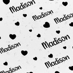 Personalized Love Heart Multiple Names Shower Curtain Set with 12 Rust Proof Grommets Housewarming Birthday Gift for Family