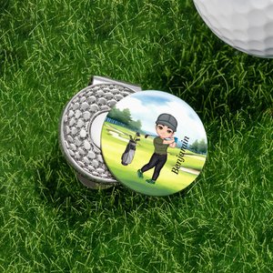 Gepersonaliseerde Cartoon Karakter Golfbal Marker Magnetische Hoed Clip met Naam Verjaardag Kerstcadeau voor Golfspeler