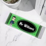 Personalized Glitter Crayon Design Acrylic Desk Name Plate Teacher Appreciation Back to School Gift for Teacher