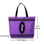 Personalizzato Artificiale Pastello Design Tote Bag con nome Grande capacità Giornata dell'insegnante Regalo di ritorno a scuola per l'insegnante