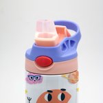 Personalized Cute Colourful Cartoon Graffiti Letter Photo Water Bottle with Name and Initial Birthday Back to School Gift for Kids