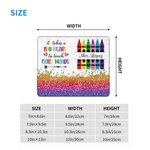 Personalized Big Heart to Teach Little Minds Colourful Crayon Faux Glitter Mouse Pad with Name Appreciation Back to School Gift for Teacher