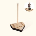 Personalizada de béisbol Softbol Campeonato Homeplate apilados de madera titular del anillo con el texto grabado Navidad Cumpleaños Regalo para los am