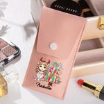 Personalised Cartoon Character Makeup Brush Bag Set with Name and Christmas Tree 8 Ps Makeup Brushes Travel Essentials Christmas Gift for Friend
