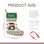 Personalised Cute Christmas Knitted Sweater Animal Hanging Christmas Stocking with Initial Home Decor Gift for Kids Family
