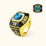 Personlig polissignetring i mästerskapsstil med ädelsten och graverad text Graduation Appreciation Gift for Police Officer