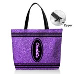 Personalizzato Artificiale Pastello Design Tote Bag con nome Grande capacità Giornata dell'insegnante Regalo di ritorno a scuola per l'insegnante