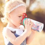 Personalized Pink Mermaid 12oz Insulated Kid Water Bottle with Name and Silicone Straw Back to School Birthday Gift for Girls