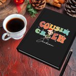 Personalised Cousin Crew Cartoon Character A5 Lined Notebook and Pencil Set with Name Christmas School Office Supplies Gift for Kids Family