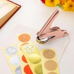 Personalised Bee Floral Design Laser Engraved Book Embosser Library Stamp with Text Hand Held Set Birthday Gift for Bookworm Book Lovers
