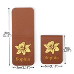 Gepersonaliseerde Aquarel Geboorte Bloem Magnetische Lederen Bladwijzer Clip met Gegraveerde Naam Verjaardag Kerstcadeau