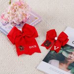 Personalizado Alce Pingüino Navidad Elemento Lazo con Letra Monograma Navidad Cumpleaños Regalo para Niña