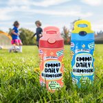 Personalized I Love Myself Daily Affirmations 12oz Name Water Bottle with Handle Birthday Gift for Boys Girls