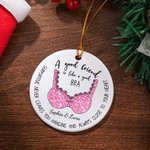 Personalized Friend Is like A Bra Ornament with Name Christmas Tree Decor Funny Gift for Friend