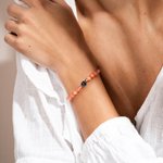 Personalizada Piedra Natural Cuentas Ajustable Foto Proyección Cuerda Pulsera con Te Quiero en 100 Idiomas Cumpleaños Aniversario Regalo para Mujer