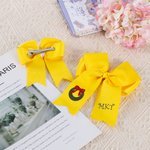 Personalizado Alce Pingüino Navidad Elemento Lazo con Letra Monograma Navidad Cumpleaños Regalo para Niña