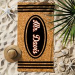 Personalisierte Oversized Crayon Faux Glitter Quick Dry Strandtuch mit Namen Teacher's Day Sommerurlaub Accessoire Geschenk für Lehrer