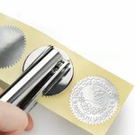 Personalised Bee Floral Design Laser Engraved Book Embosser Library Stamp with Text Hand Held Set Birthday Gift for Bookworm Book Lovers