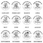 Personalised Star Sign Birth Flower Embosser Stamp Hand Held Embosser Set with Text and Name Birthday Gift for Book Lovers
