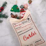 Timbro postale personalizzato Alce Santa Sack Coulisse riutilizzabile trattare borsa con nome festa di Natale favori regalo per amico famiglia bambini