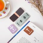 Personalised Stylish Cross Magnetic Leather Bookmark Clip with Name Multiple Colours Available Birthday Christmas Gift for Book Lover Reader