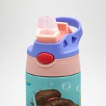 Personalized Marine Diving Stainless Steel Name Kid Water Bottle with Silicone Straw Beach Accessory Gift for Kid