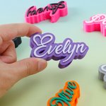 Personalised 3D Printed Colourful Love Heart Name Straw Topper Accessories for Stanley Tumbler Birthday Gift for Women Girls