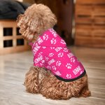 Personalised Cute Paw Print Soft Warm Puppy Dog Cat Hoodie Clothes with Name Birthday Party Gift for Pet Lover Owner